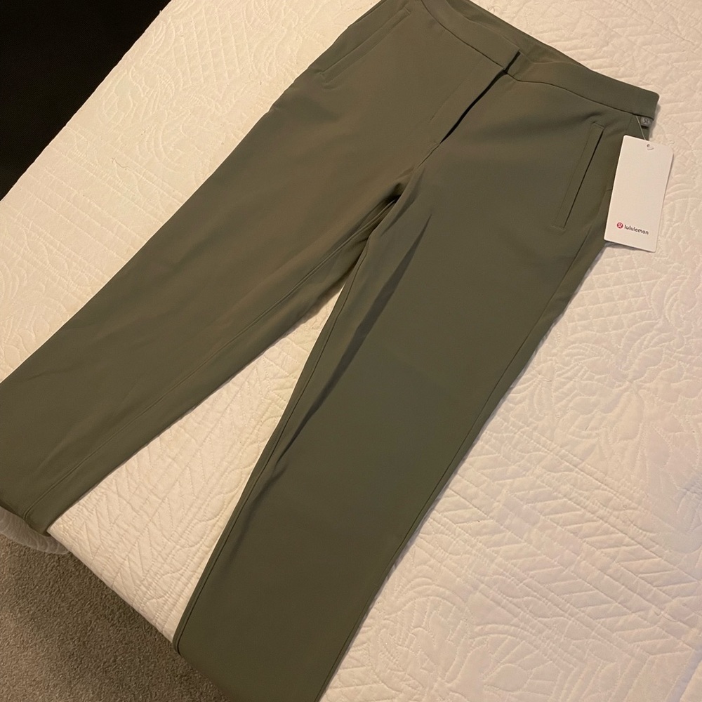 Lululemon On the Move Pants. Super comfy, yet dressy tailored pants.